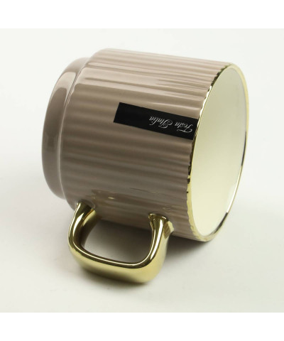 Kubek porcelanowy Złoto/Beż  320 ml