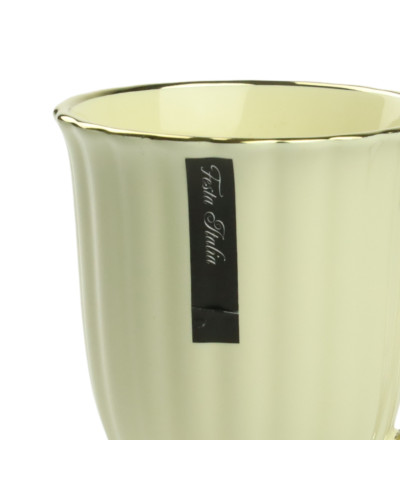 Komplet 2 kubków porcelanowych kremowo biały 240 ml