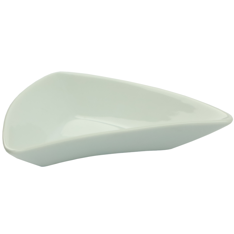 Salaterka porcelanowa trójkątna biała 17cm