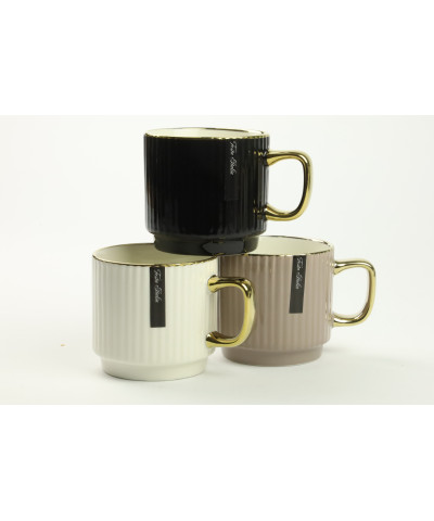 Kubek porcelanowy Złoty / Kremowy   320 ml