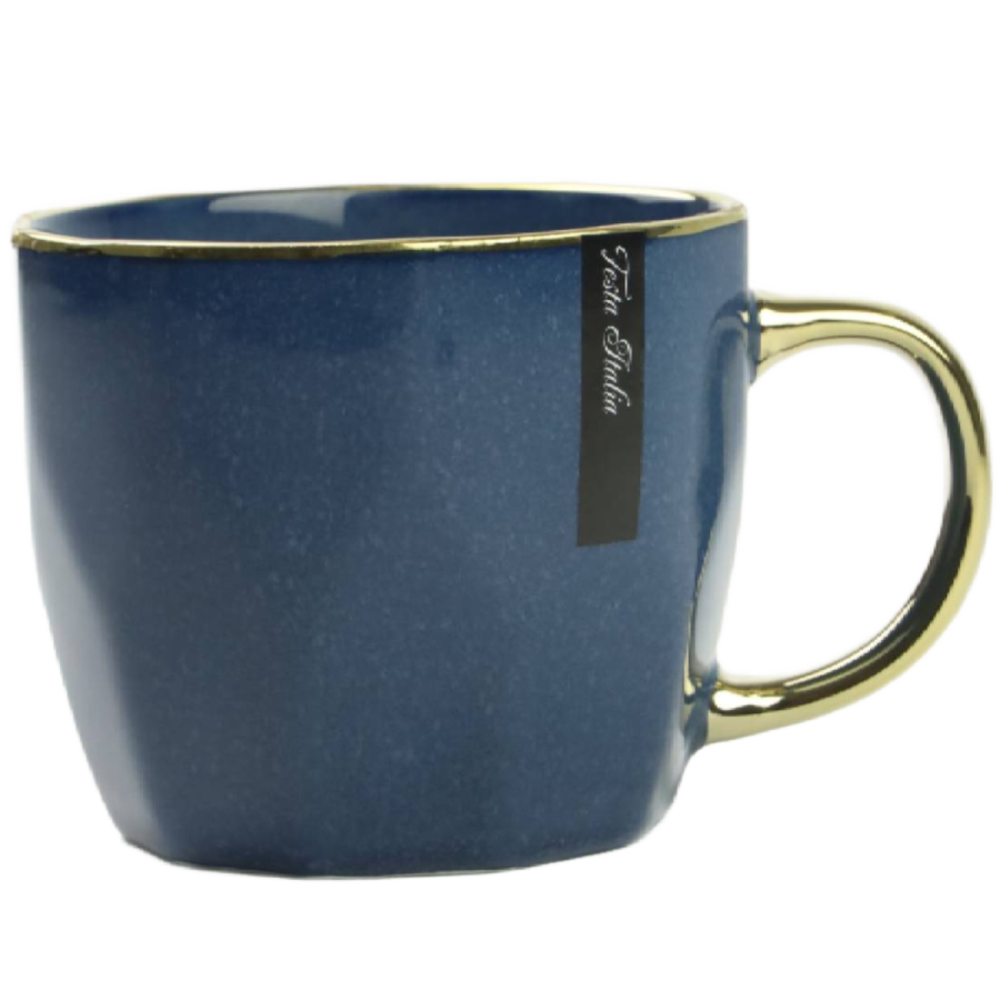 Kubek porcelanowy złoty/granatowy 400ml