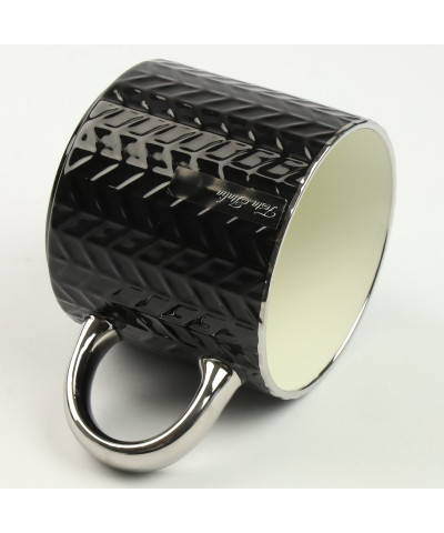 Kubek porcelanowy czarno/srebrny 470 ml