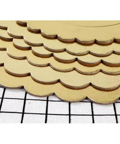 Podkład pod tort okrągły złoty 25cm 5 szt