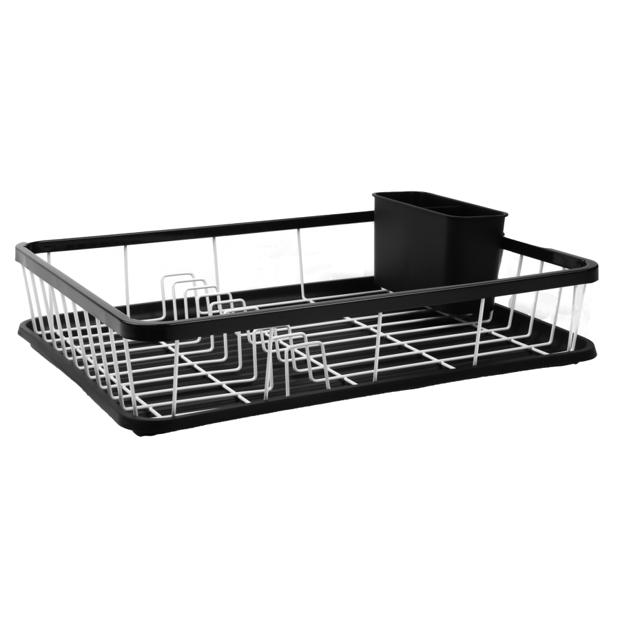 Suszarka do naczyń biało- czarna 44,5X31,5X12 cm
