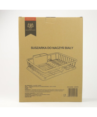 Suszarka do naczyń biało- czarna 44,5X31,5X12 cm