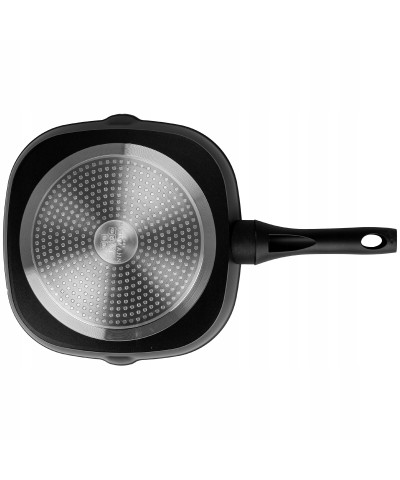 Patelnia grillowa NON-STICK z pokrywką Rubin 28cm
