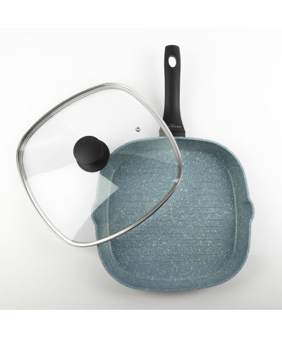 Patelnia grillowa NON-STICK z pokrywką Rubin 28cm