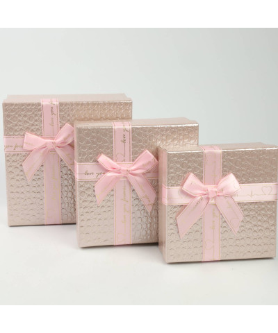 Komplet 3 szt pudełek ozdobnych