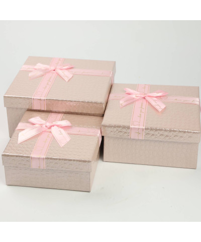 Komplet 3 szt pudełek ozdobnych