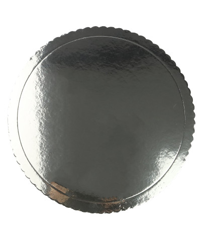Podkład pod tort okrągły srebrny 20cm 5 szt