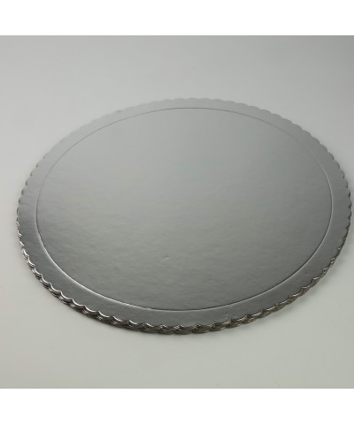 Podkład pod tort okrągły srebrny 30cm 5 szt