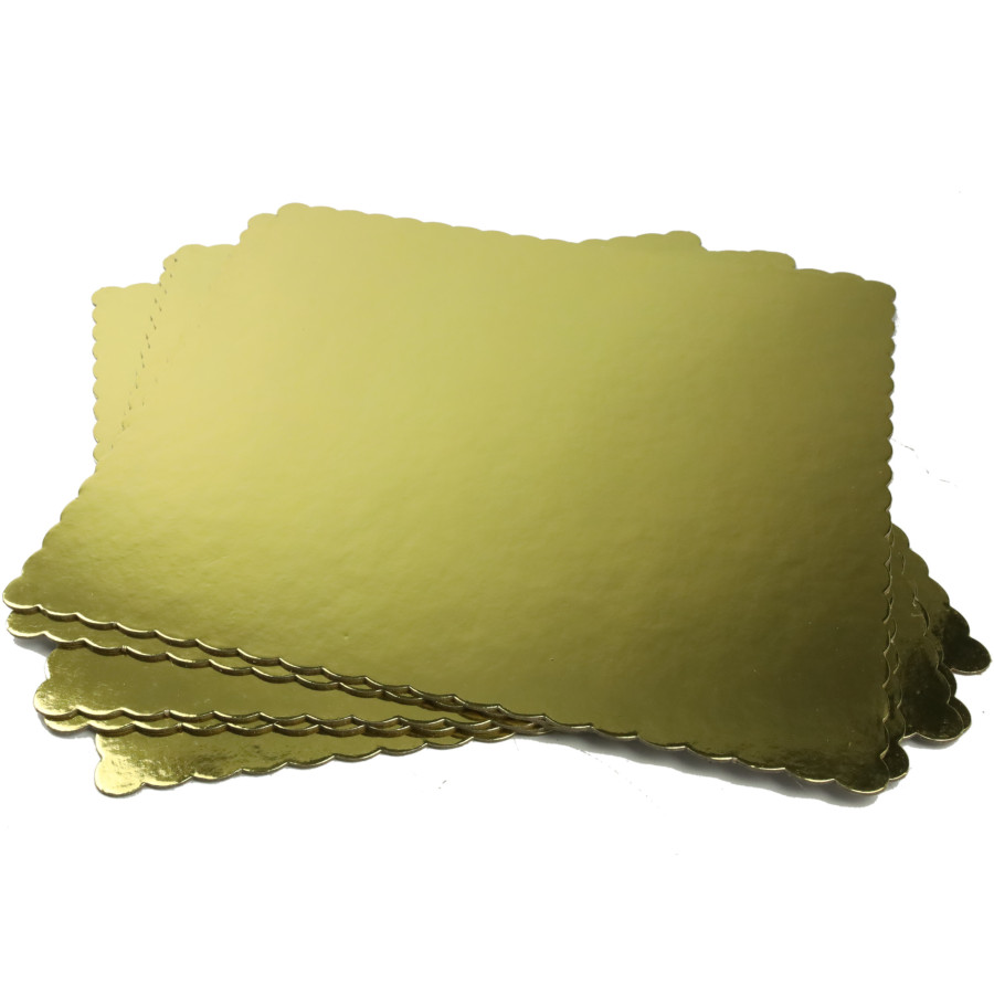 Podkład pod tort kwadratowy złoty 30 cm 5 szt