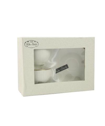 Komplet filiżaki ze spodkiem 2 szt  Zeolla Gold120ml