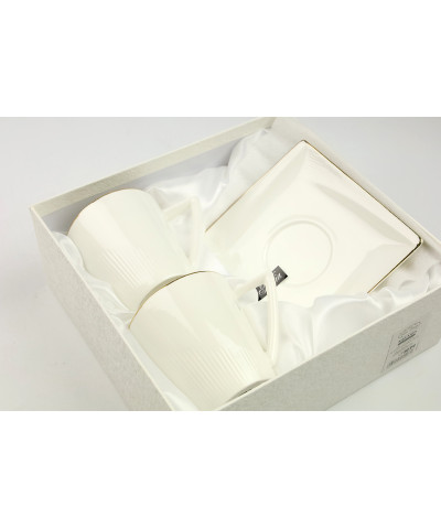 Komplet filiżaki ze spodkiem 2 szt Melania Gold 220ml