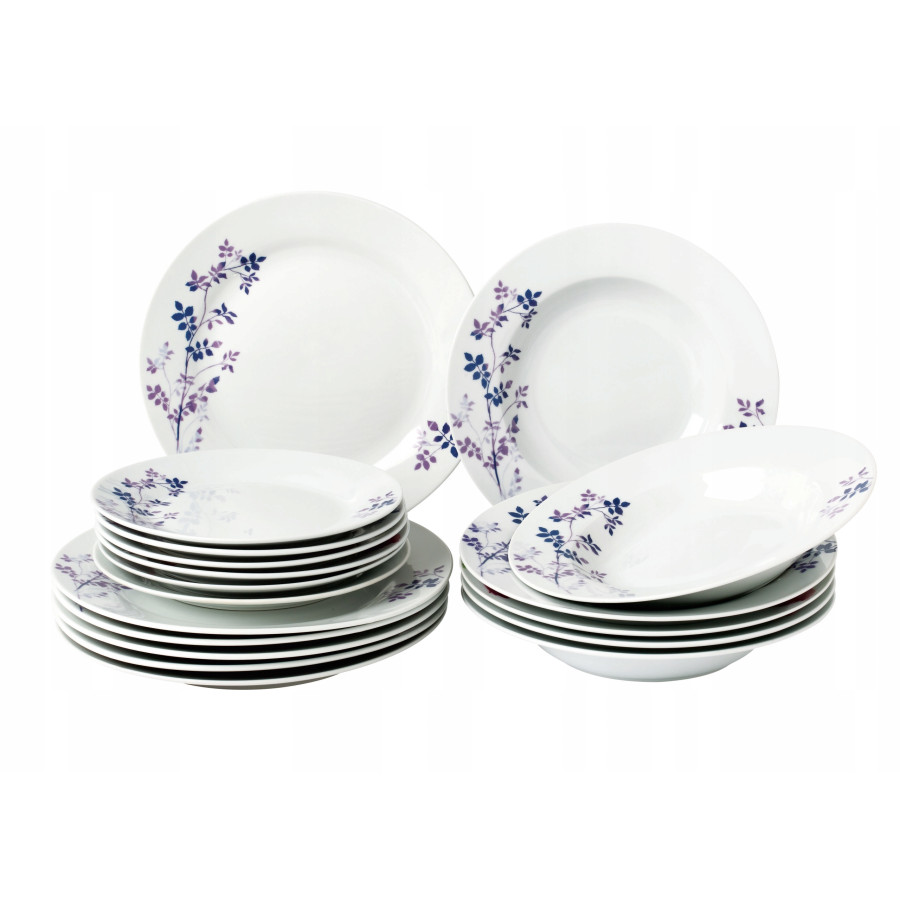 Serwis obiadowy porcelanowy Gałązki 18 el.