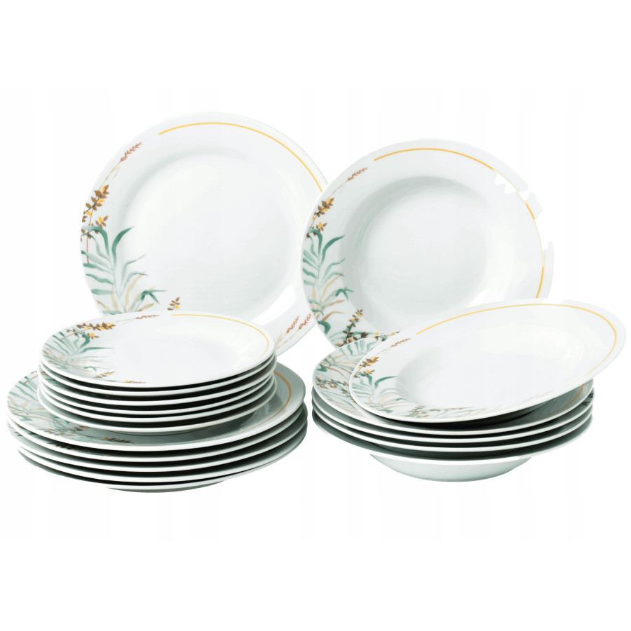 Serwis obiadowy porcelanowy TRAWA 18 el.