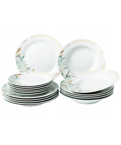 Serwis obiadowy porcelanowy TRAWA 18 el.