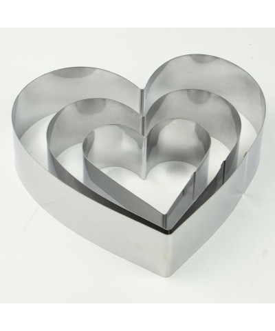 Komplet Foremek do ciastek serce 3 szt