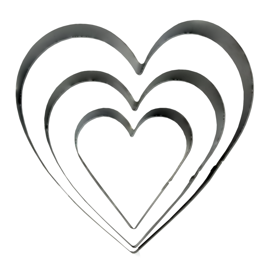 Komplet Foremek do ciastek serce 3 szt