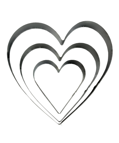 Komplet Foremek do ciastek serce 3 szt