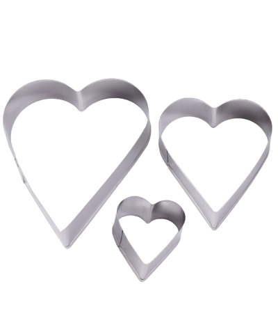 Komplet Foremek do ciastek serce 3 szt