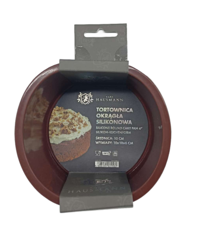 Tortownica silikonowa 10 cm brązowa