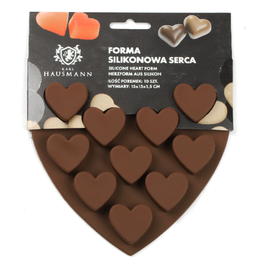 Forma silikonowa serca  10szt.