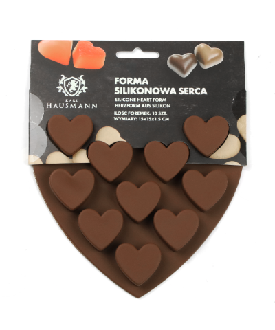 Forma silikonowa serca  10szt.
