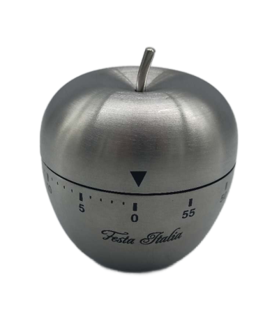 Minutnik stalowy Jabłko kuchenny  srebrny