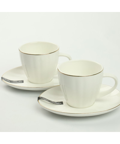 Komplet 2 filiżanek ze spodkami REGINA GOLD 180ml