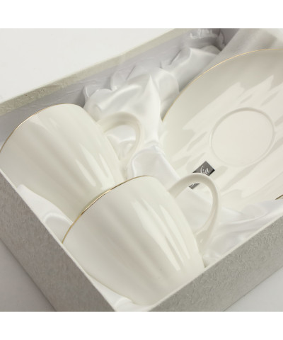 Komplet 2 filiżanek ze spodkami REGINA GOLD 180ml