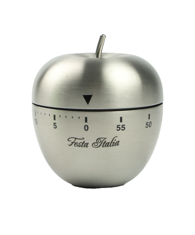 Minutnik stalowy Jabłko kuchenny  srebrny