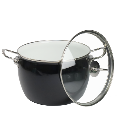 Garnek emaliowany czarny MARYNA 3L