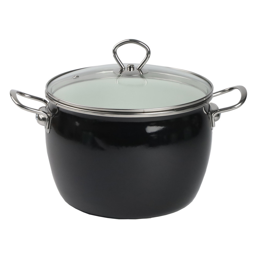 Garnek emaliowany czarny MARYNA 2,3L