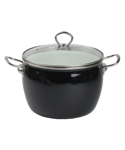 Garnek emaliowany czarny MARYNA 2,3L