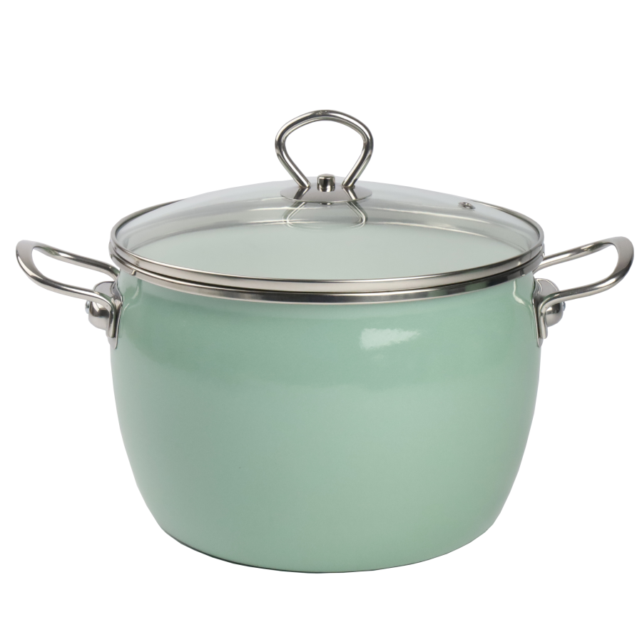 Garnek emaliowany zielony MARYNA 4L