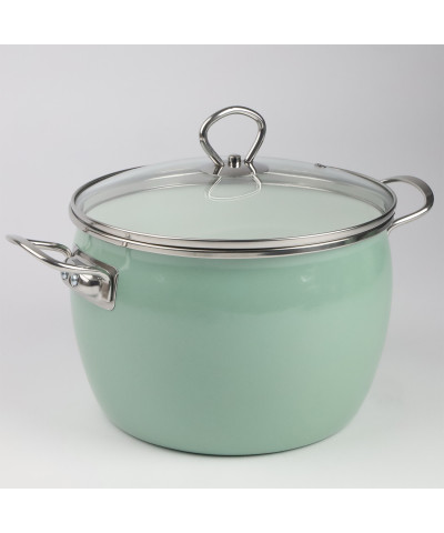 Garnek emaliowany zielony MARYNA 4L