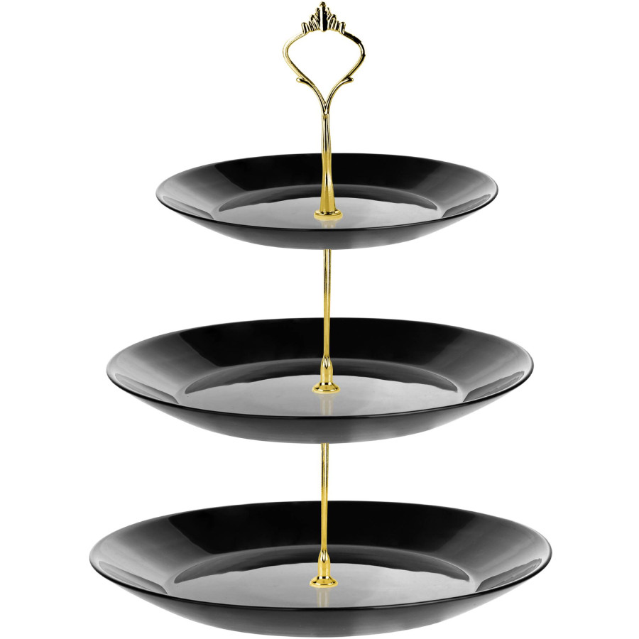 Patera 3-poziomowa SONIA czarna