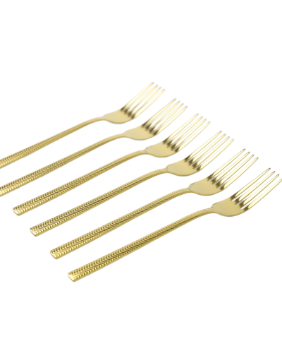 Komplet sztućców w pudełku JAGNA 24-elementowy Złote