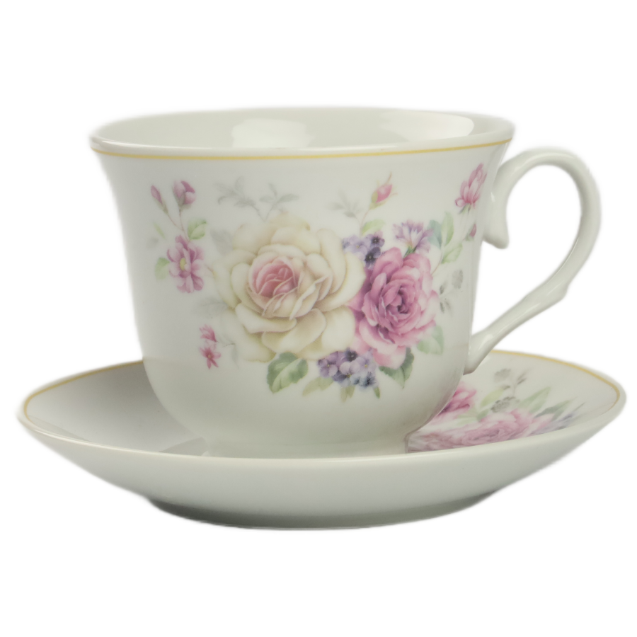 Kpl. 6 filiżanek ze spodkiem 250ml Roseto