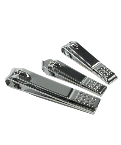 Komplet 3 obcinaczek do paznokci STALOWY