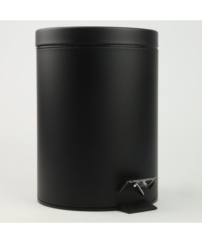 Kosz na śmieci z pedałem czarny matowy  5l