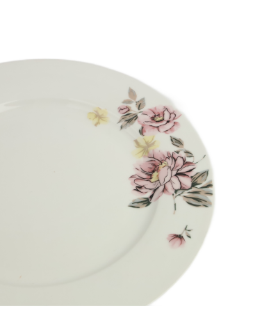 Komplet talerzy dla 6 osób Kwiaty