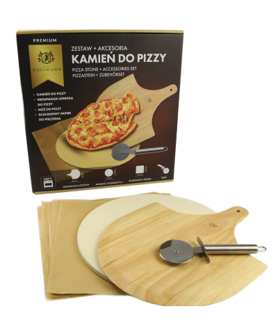 Zestaw Kamień do Pizzy 33 cm+akcesoria