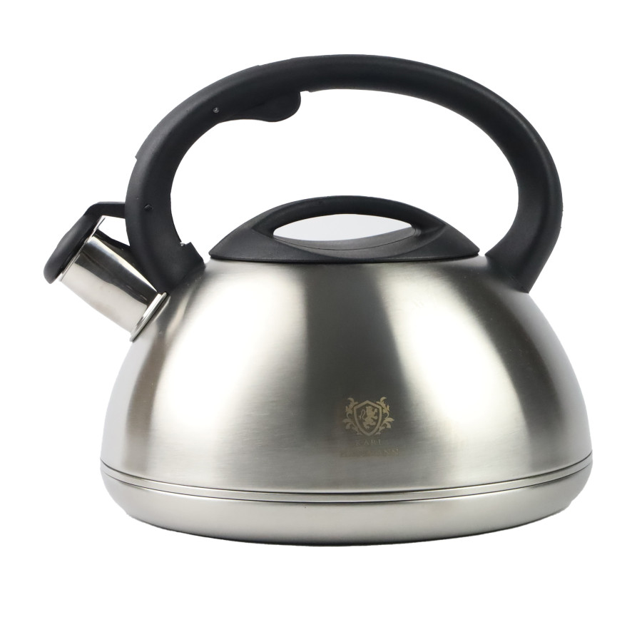 Czajnik stalowy 3l z czarną rączką