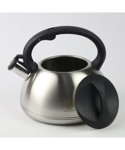 Czajnik stalowy 3l z czarną rączką