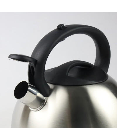 Czajnik stalowy 3l z czarną rączką