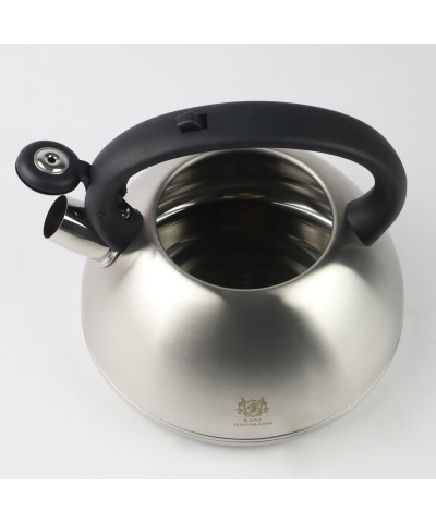 Czajnik stalowy 3l z czarną rączką