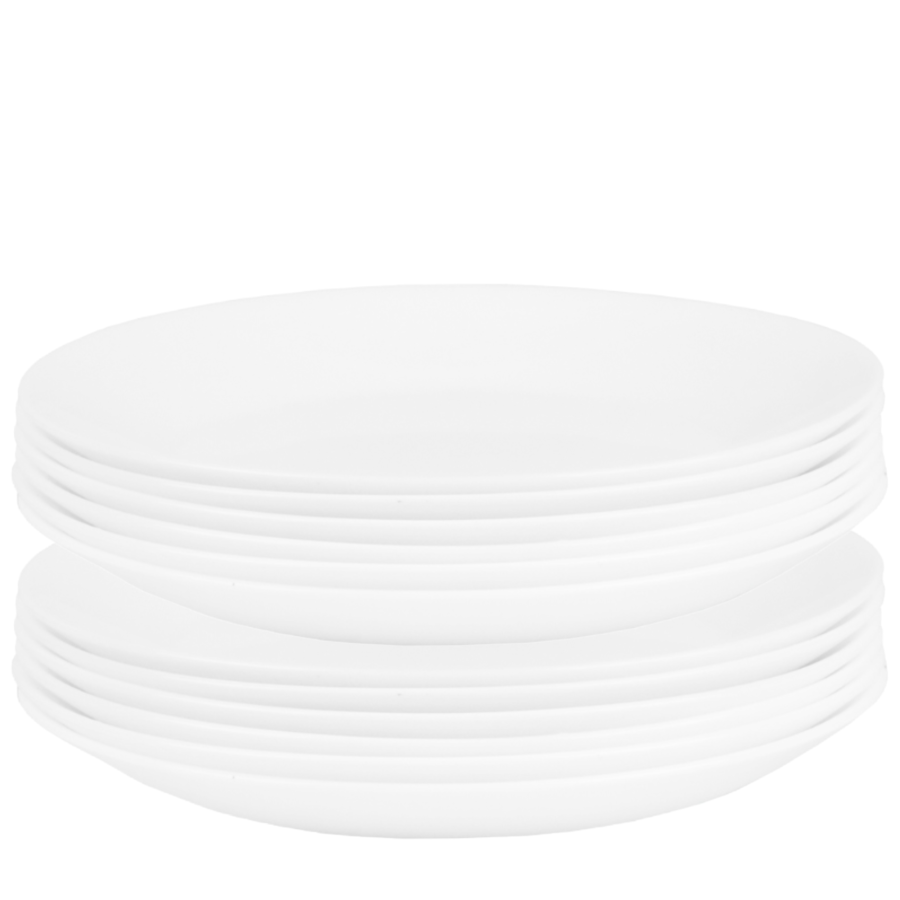 Komplet talerzy deserowych Sonia białe 12 szt.