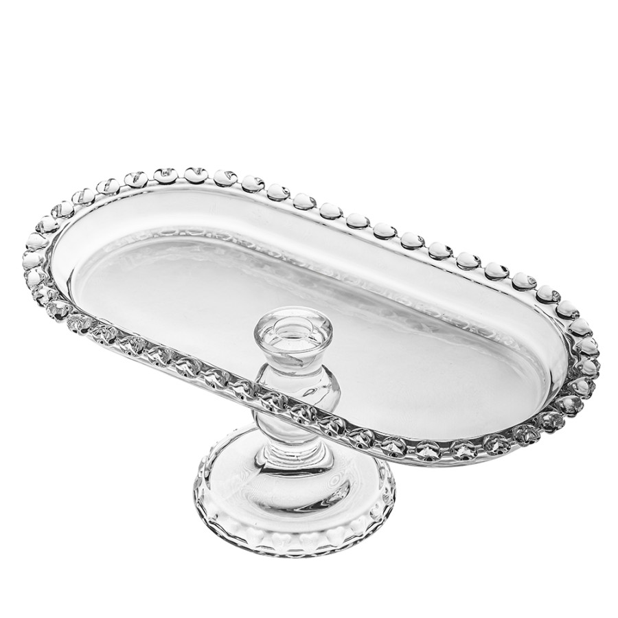 Patera owalna na stopce 25x13cm